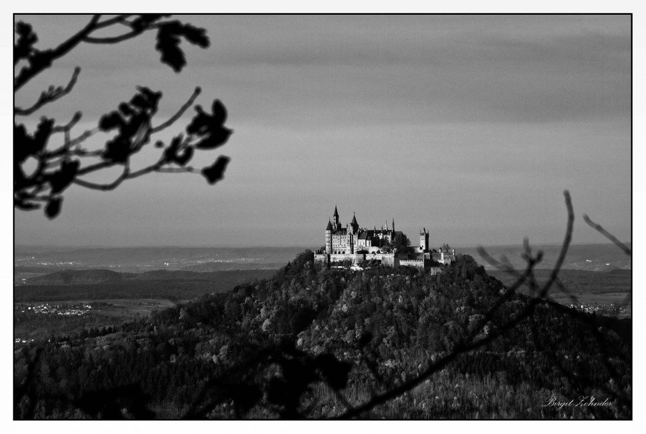 Burg Hohenzollern schwarz/weiß